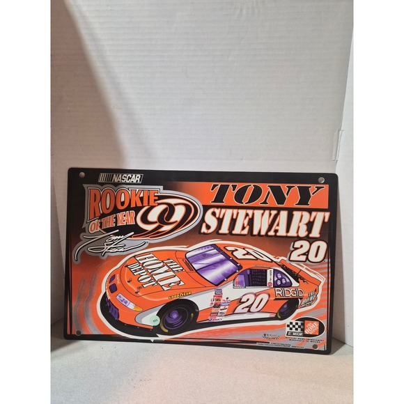 WinCraft Racing Other - NASCAR Tony Stewart 20 Home Depot Rookie of the Year Plastic Sign.